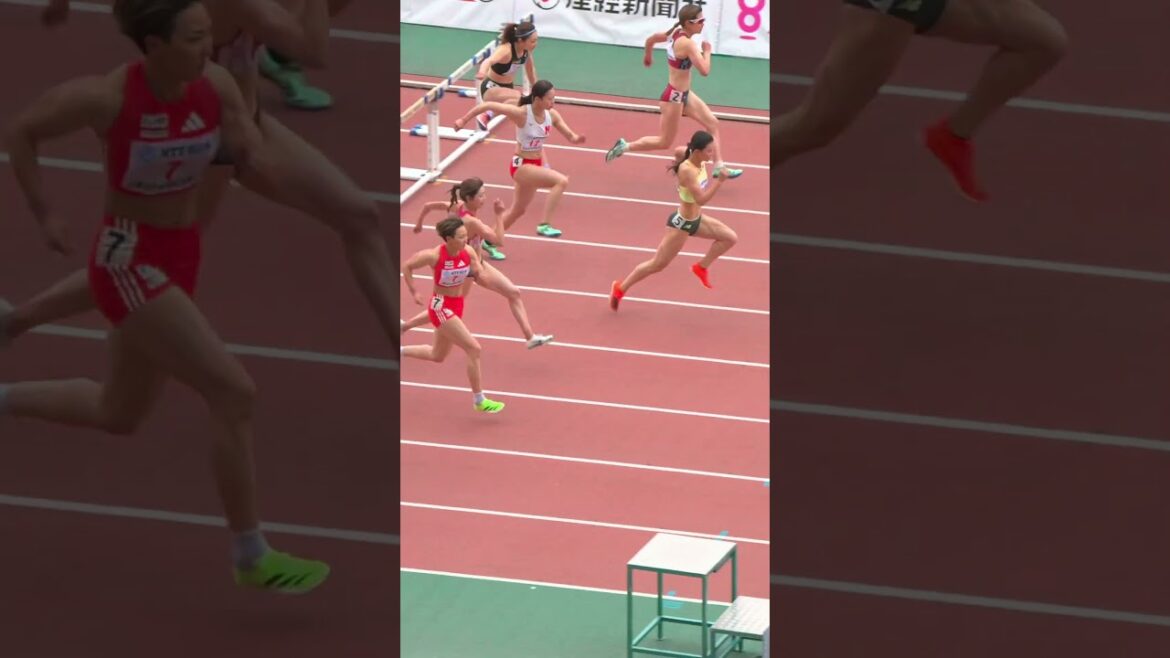 #Tanaka Yumi, who is in the women's 100m hurdle, finished with a spectacular top finish in 12.93 seconds[Kinami Memorial]