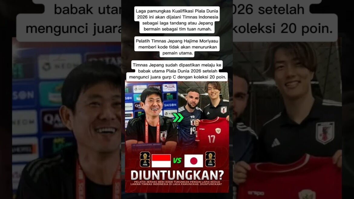 Japanese national team coach Hajime Moriyasu gave the code not to reduce the main player.