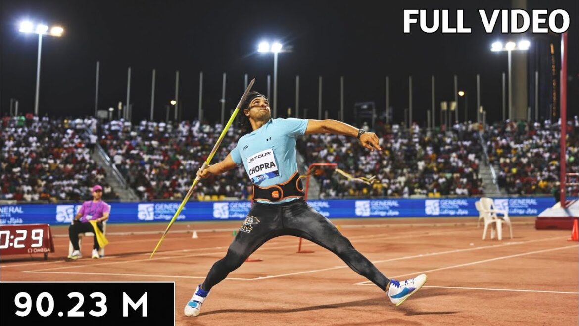 Neeraj Chopra 90.23M in Javelin Throw 🔥Video |Doha Diamond League 2025 | neeraj chopra javelin throw