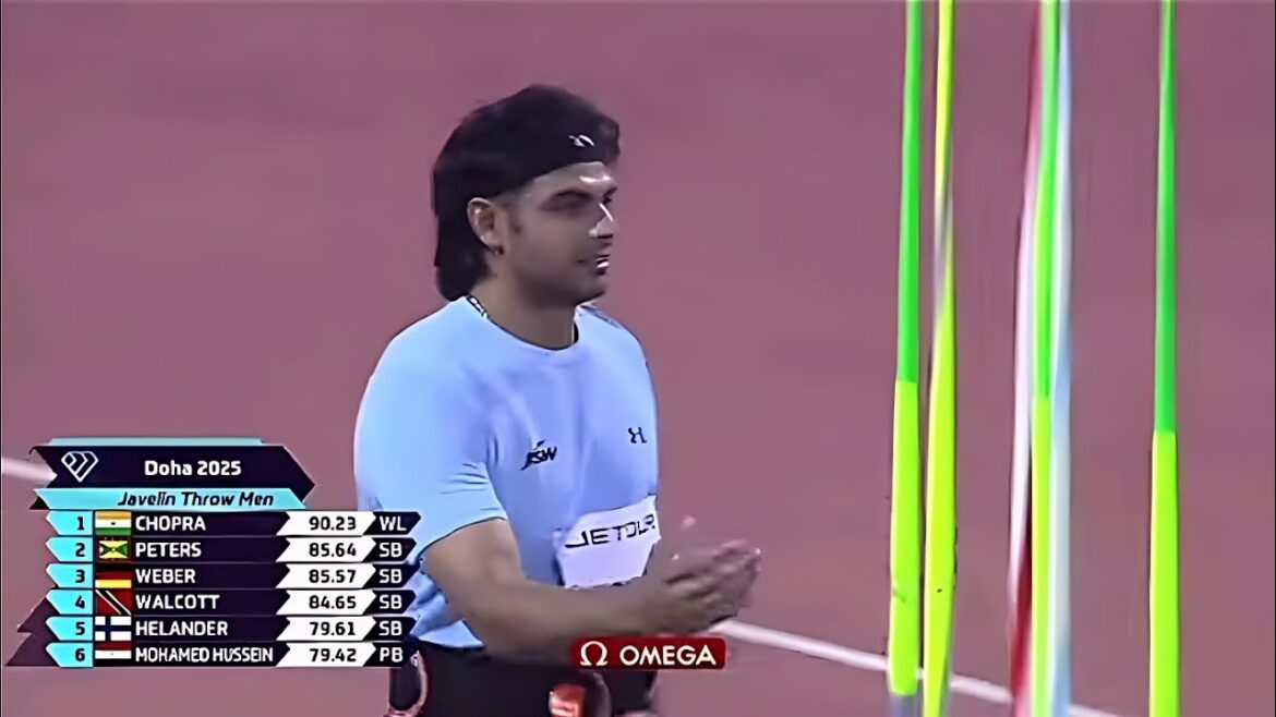 Neeraj Chopra scripts history by crossing the 90m Mark gigantic throw of 90.23m Wanda Diamond League