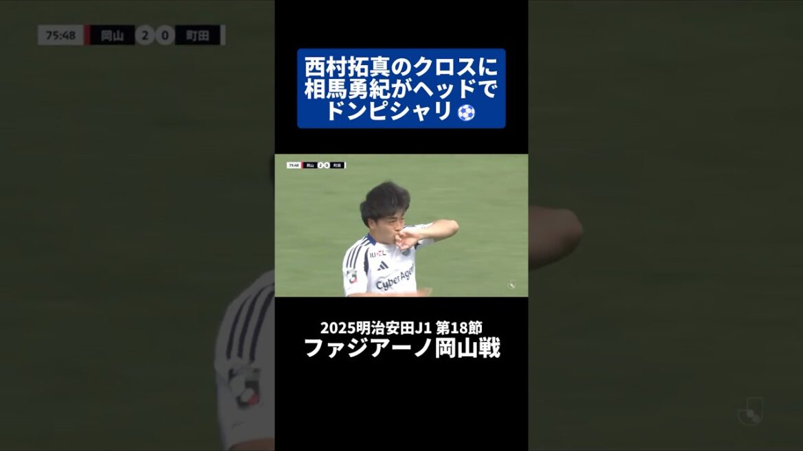 #Nishimura Takuma crossed #Soma Yuki is the head and is perfect ⚽ | #Fagiano Okayama match #shorts #J League #Soccer #Nishimura Takuma crossed #Soma Yuki is the head and is perfect ⚽ | #Fagiano Okayama match #shorts #J League #Soccer