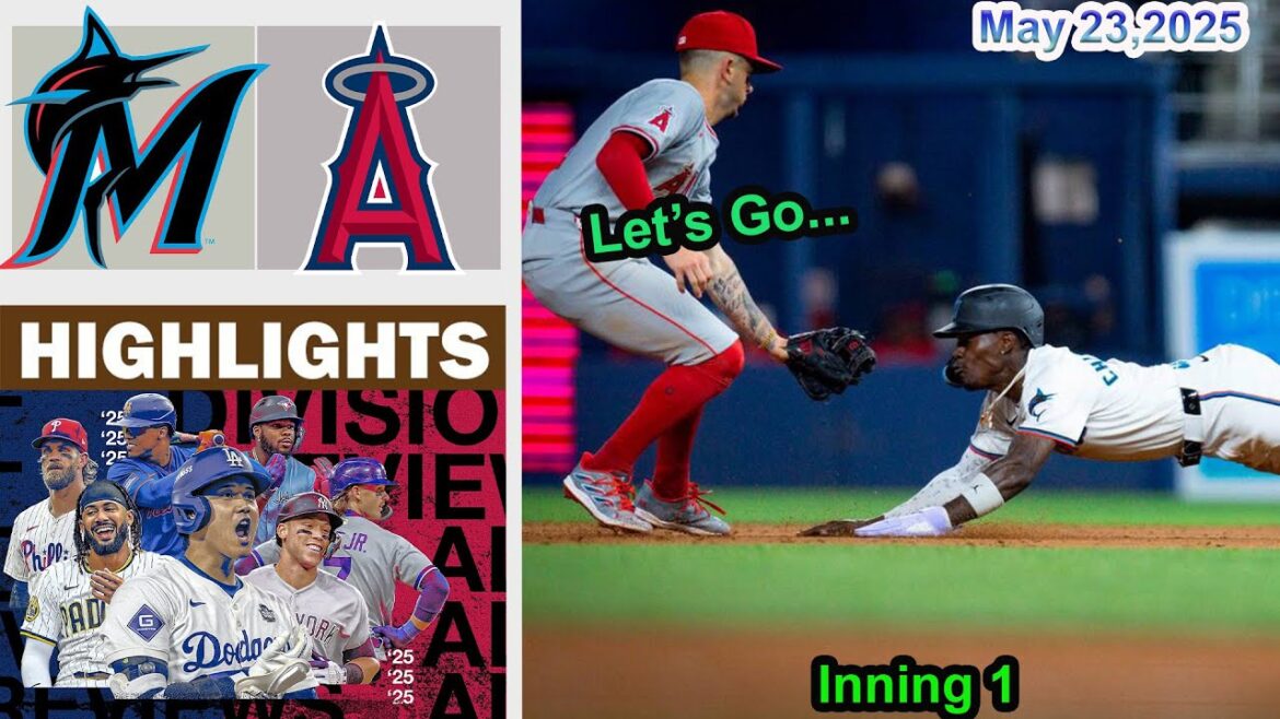 Los Angeles Angels vs Miami Marlins  Inning 1 Game Highlights  MLB 23/5/2025 MLB Season 2025
