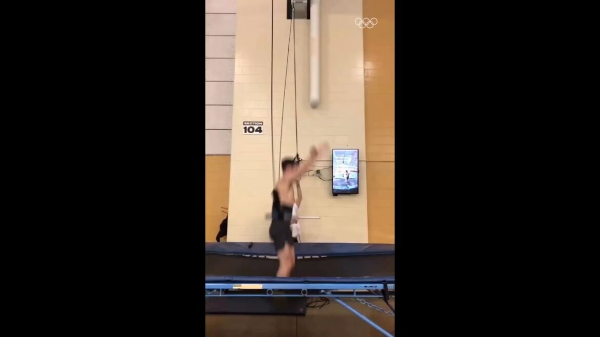 This is how Olympic divers perfect their twists before taking to the pool 😮 🎥: @davidboudia