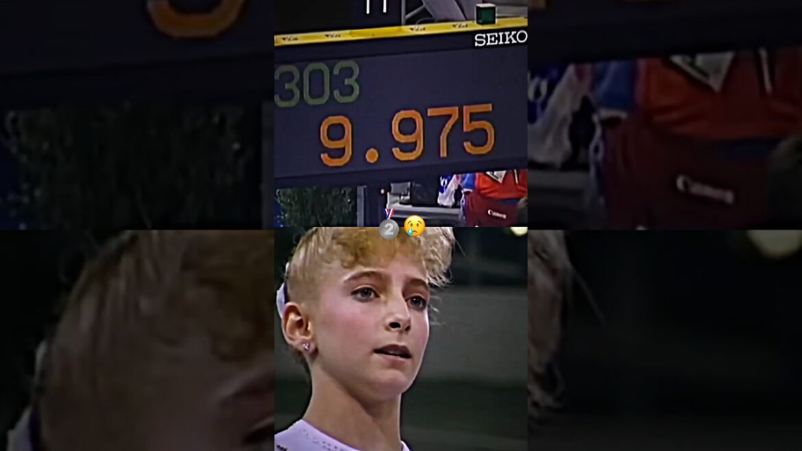 Tell me where the deduction was!😒 #gymnastics #vault #perfect #olympics #1992 #sports