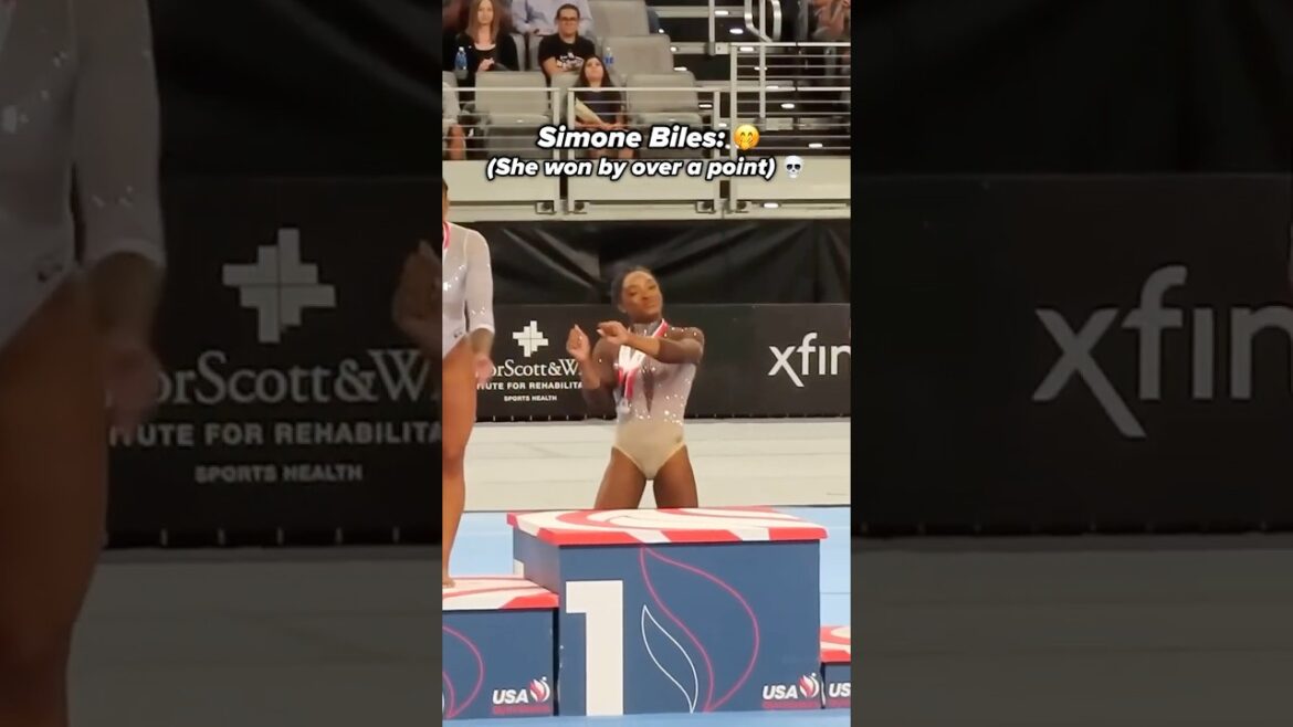 Even her worst days are still dominant😳 #gymnastics #fall #simonebiles #win #vault #sports