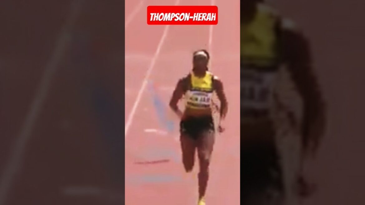 Elaine Thompson wins America with Heller Crazy Speed ​​with anchor leg 4x100m #shorts