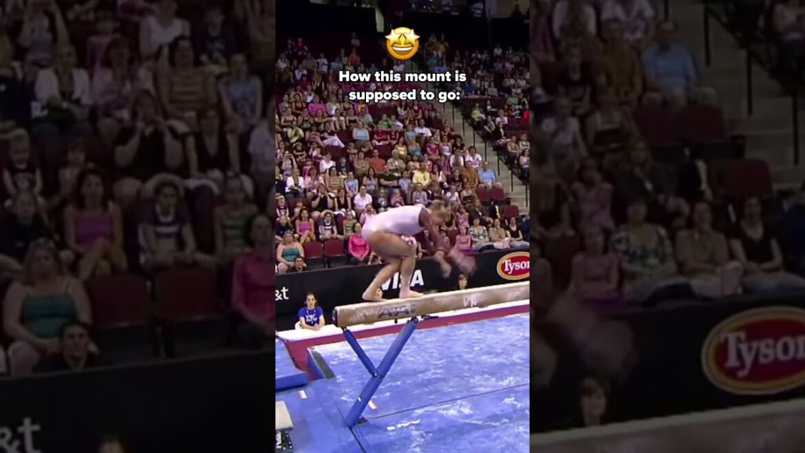 Maybe this mount is harder than it looks😳 #gymnastics #beam #fall #olympics Maybe this mount is harder than it looks😳 #gymnastics #beam #fall #olympics