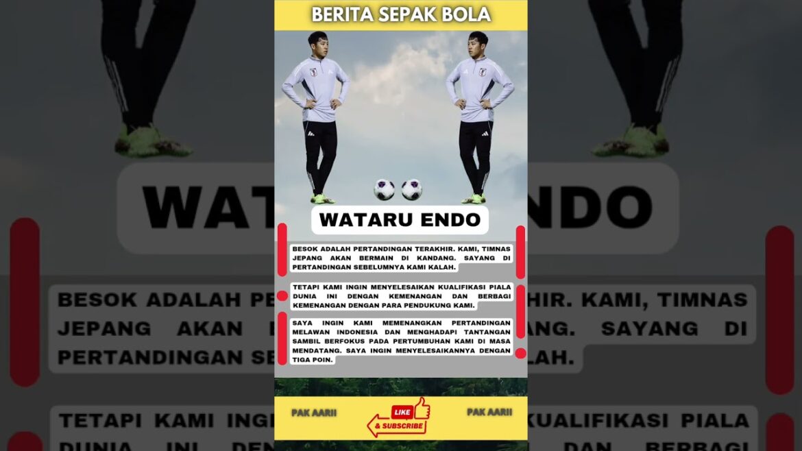 I want to finish it with 3 points | Wataru endo #kualificationpial world #jepangvsindonesia