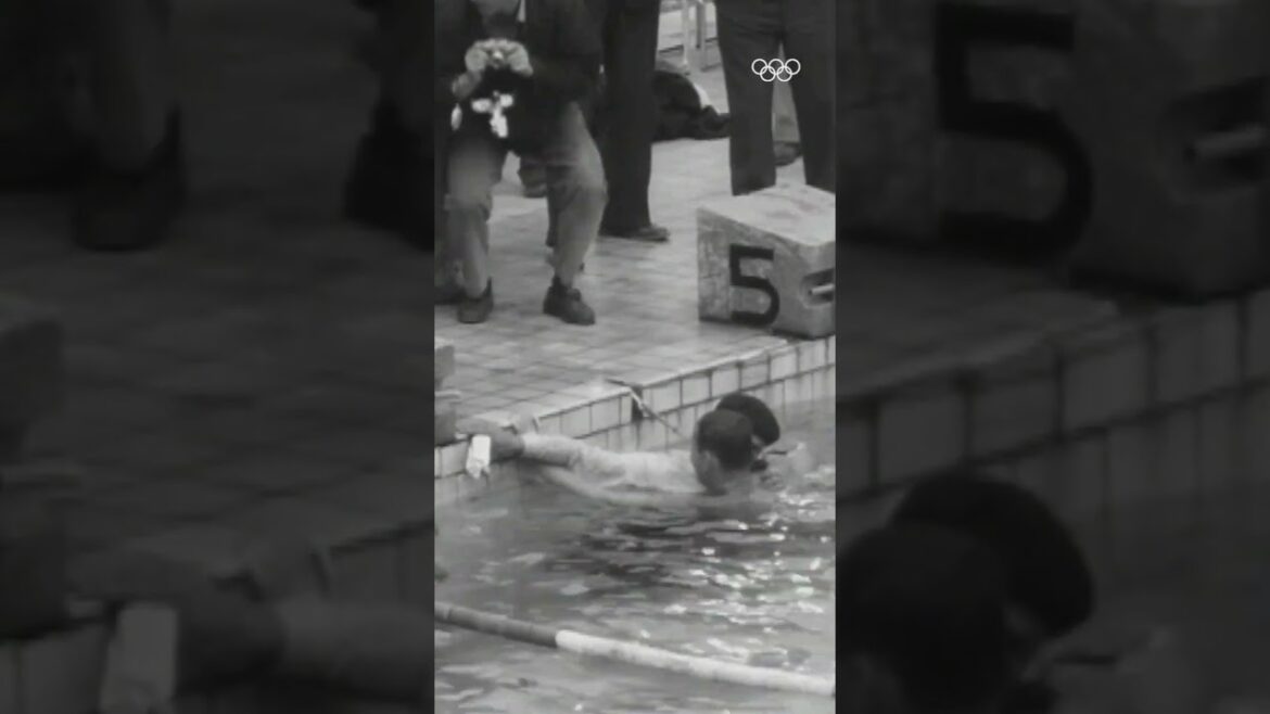 Celebrate Olympic gold with your son? Right there in the pool? #MoreThanSport #Helsinki1952