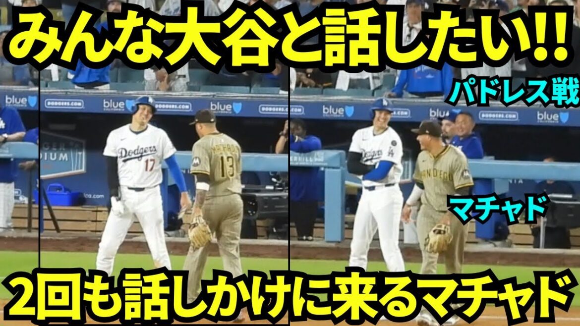 Machado comes to talk to Otani twice lol. Star Machado from the Padres also wants to talk to Otani! ![Local footage]June 17th, 2025 against the Padres