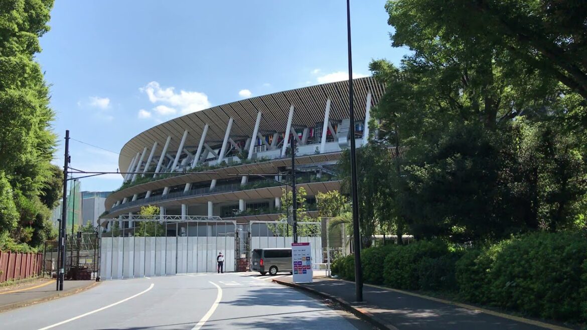 National Stadium on the opening ceremony of the Tokyo Olympics (Meiji Jingu Gaien)