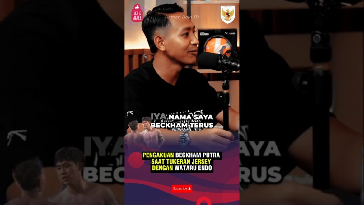 Beckham Putra about the moment of exchanging jersey with Wataru Endo Japanese & Liverpool player#Beckhamputra