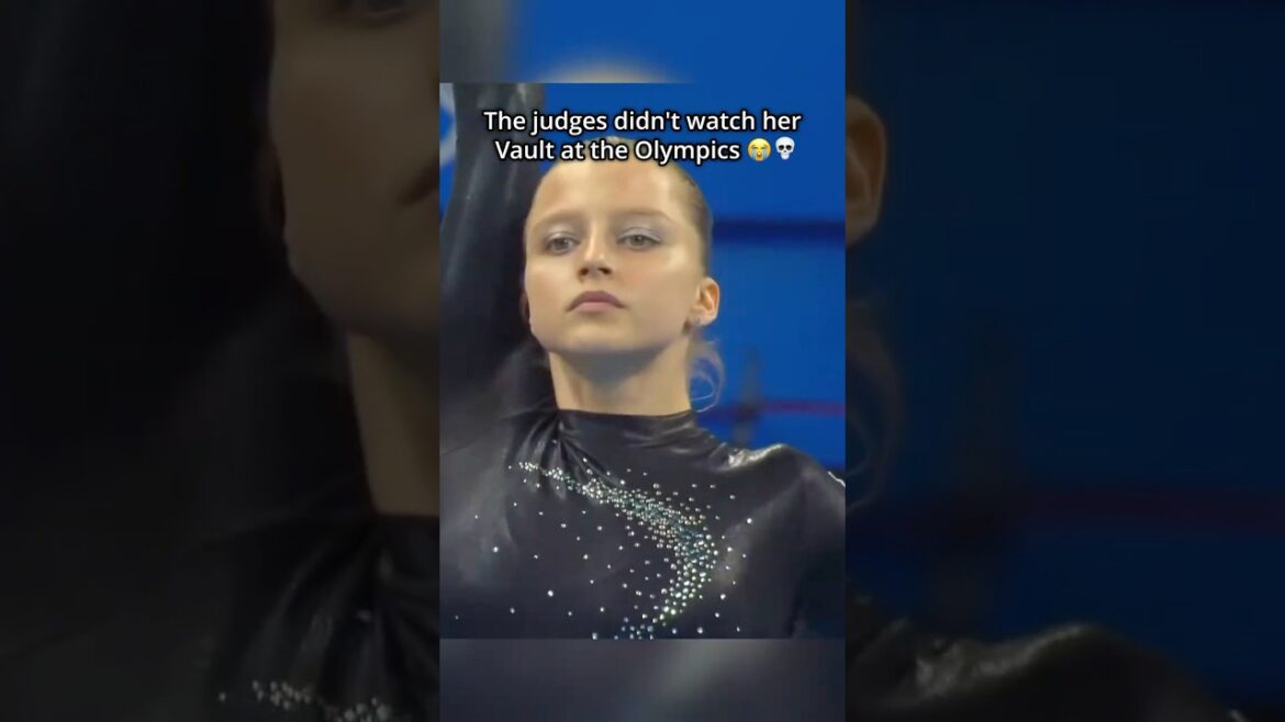 She was on track to win a medal too😭 is this fair?🤔 #gymnastics #judge #zero #vault #olympics