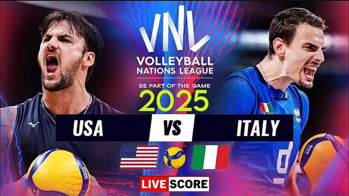 VNL MEN'S LIVE │ USA vs ITALY Live Score Update │ VNL 2025 FIVB VOLLEYBALL NATIONS LEAGUE