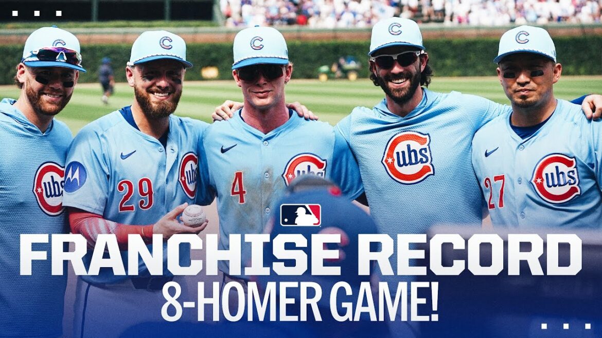 FRANCHISE RECORD 8-HOMER game for the Cubs! 💪 (HRs from Suzuki, PCA, Busch, Kelly and Swanson)