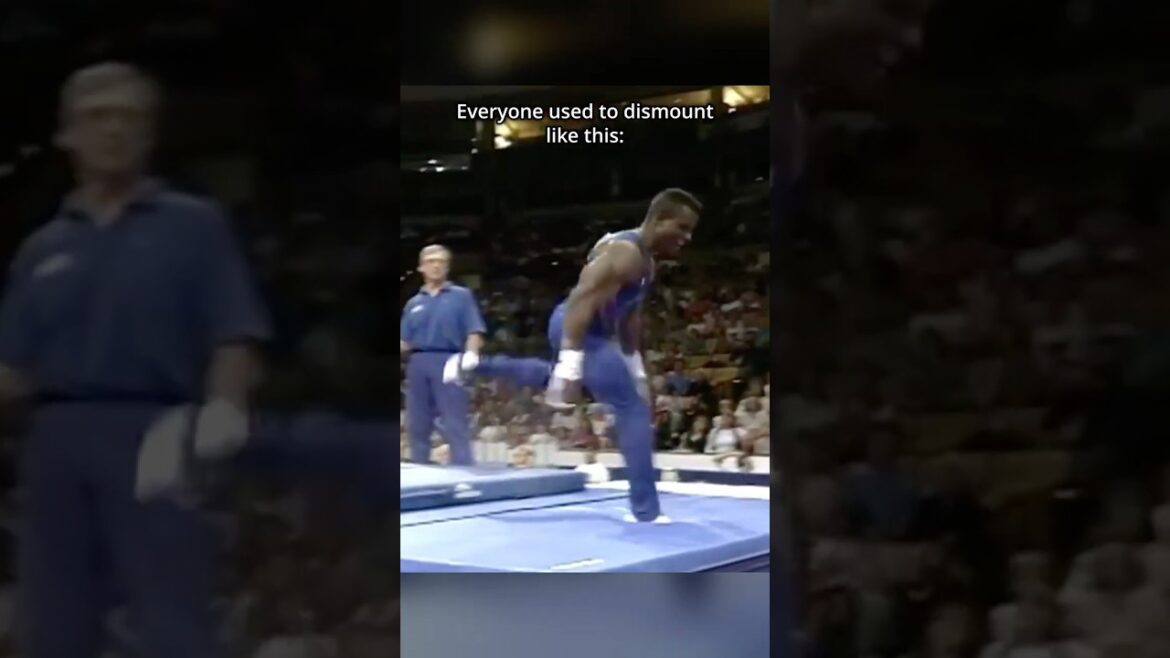 The “Fosbury Flop” of men’s gymnastics! #gymnastics #highbar #sports #physics #dismount #thenvsnow