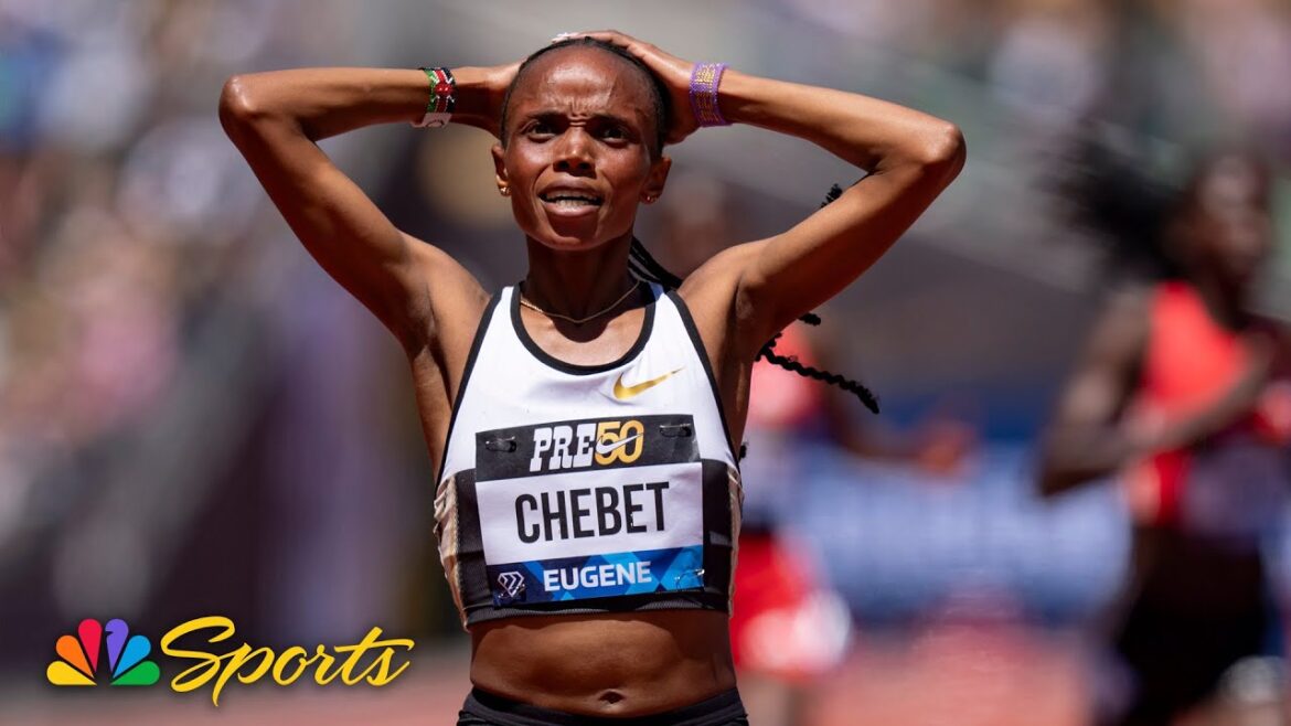 Beatrice Chebet DEMOLISHES WORLD RECORD in women's 5000m at Prefontaine Classic | NBC Sports