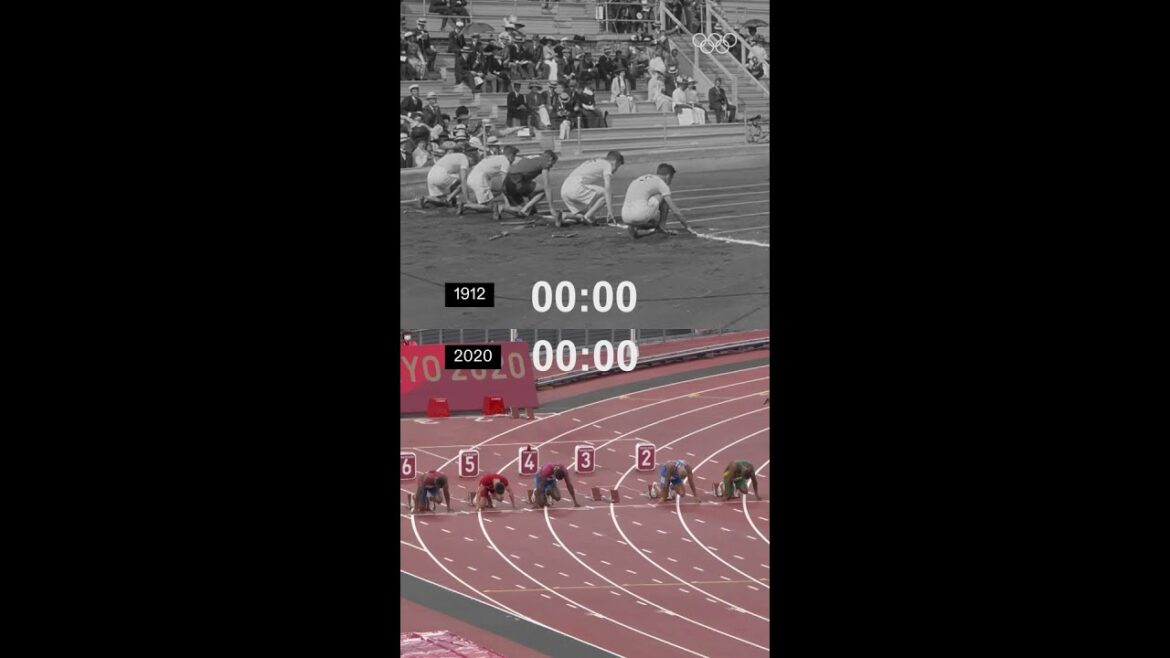 The speed of the 100m sprint, from Stockholm 1912 to Tokyo 2020. ⏳✨