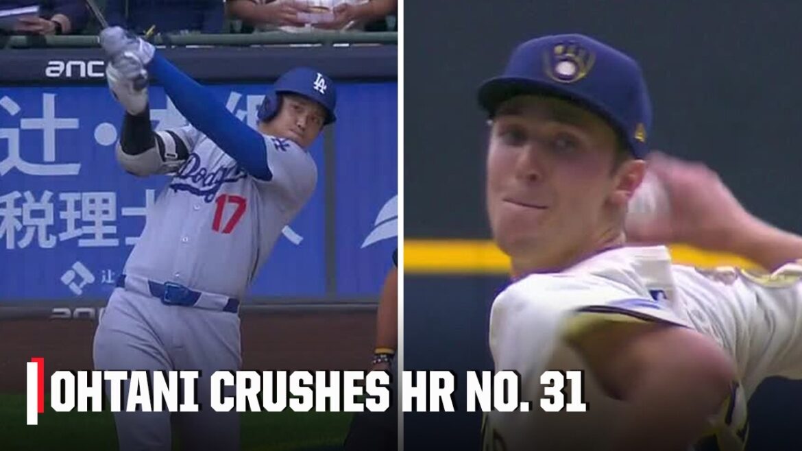 Shohei Ohtani sends Jacob Misiorowski’s pitch OVER THE WALL for home run No. 31 🎯 | ESPN MLB Shohei Ohtani sends Jacob Misiorowski's pitch OVER THE WALL for home run No. 31 🎯 | ESPN MLB