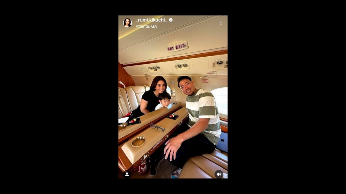 Kikuchi Yusei's wife Rumi reveals inside the luxurious private jet plane!
