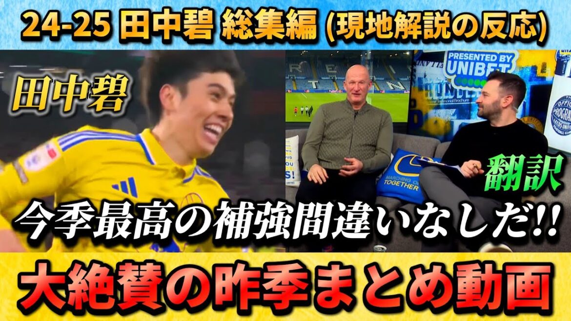 [翻訳-動画まとめ]Summary of the highly praised reactions from Tanaka Aoi's goals and commentators from last season!!