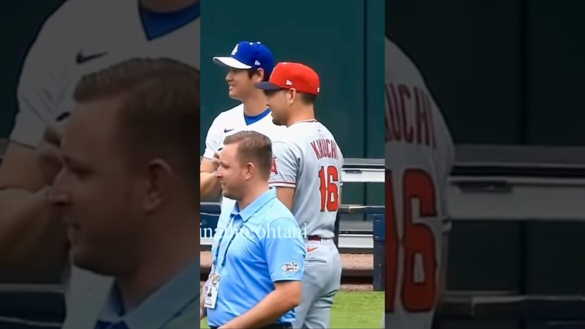 Local footage!! ️There was a strong guy who caught up in the photo shoot of Otani Shohei and Kikuchi Yusei from the Hanamaki East duo! A quick attack that no one can stop you! And Will is also bright blue #shoheiohtani #kikuchi #allstargame #Allstarstar