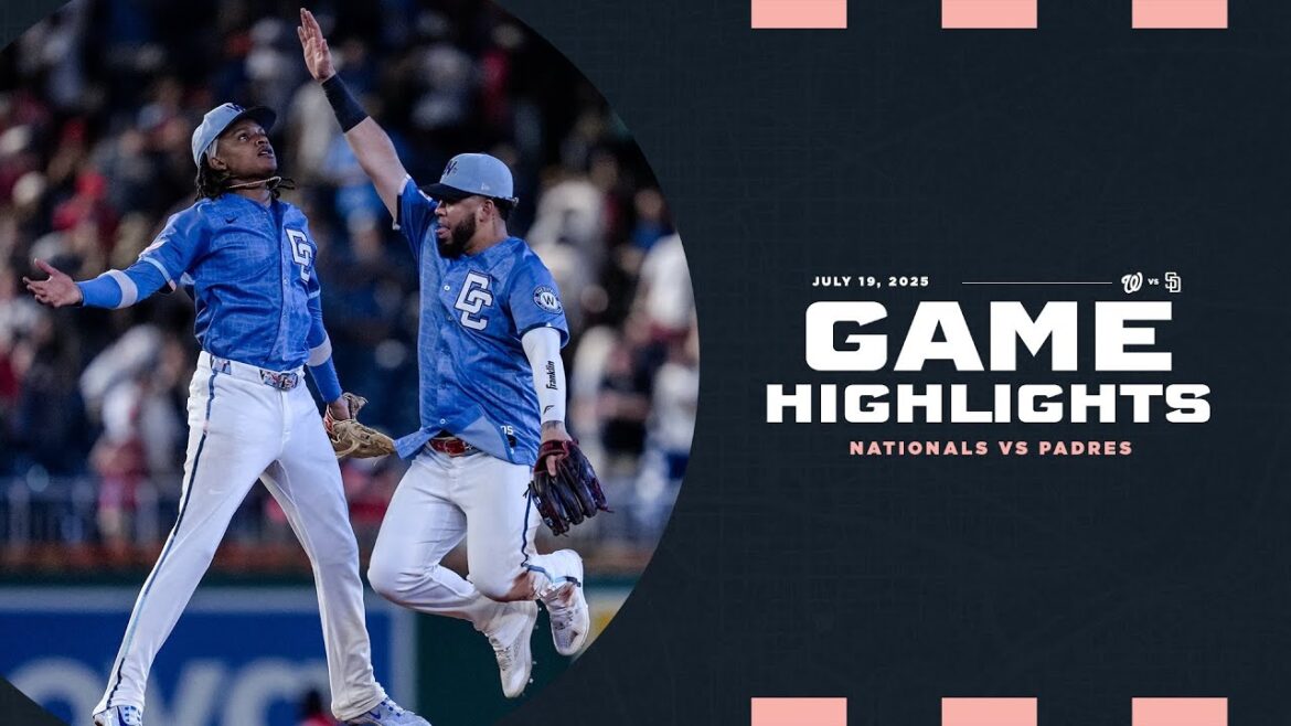 Padres vs. Nationals Game Highlights (7/19/25) | MLB Highlights