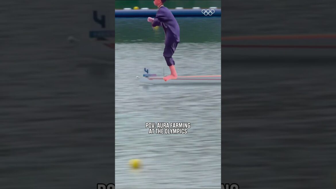 The aura? Olympic-level. 🏅 #Olympics #Sports #boatkid
