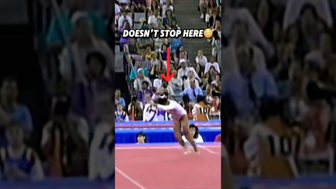 How Were The Gymnasts Not Dizzy😳 #gymnastics #tumbling #gymnast #olympics #simonebiles