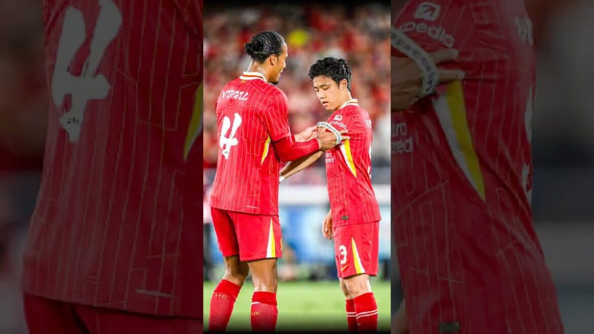 In the 61st minute, Wataru Endo came on for Virgil Van Dijk —and took over the captain’s armband🤩🔴 In the 61st minute, Wataru Endo came on for Virgil Van Dijk —and took over the captain’s armband🤩🔴