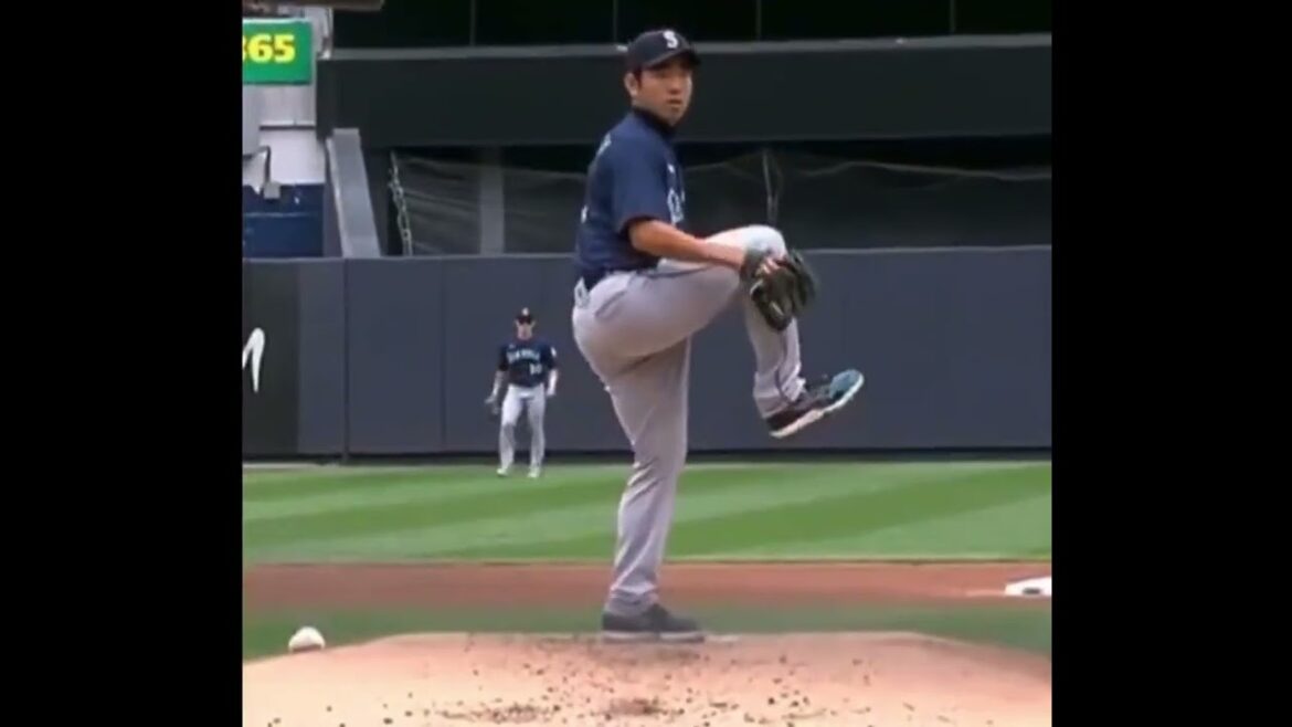 Yusei Kikuchi Slow Motion Pitching Mechanics (Home Plate View)