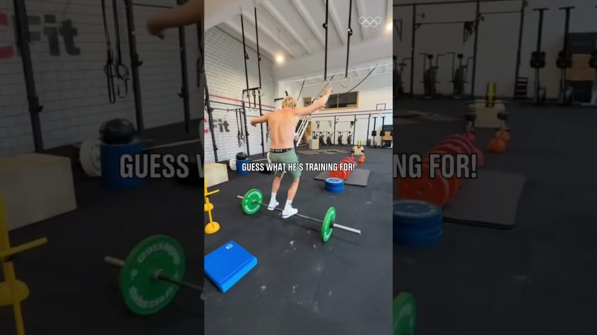Can you guess what Olympic sport he's training for? Tell us in the comments. ⬇️ #Olympics