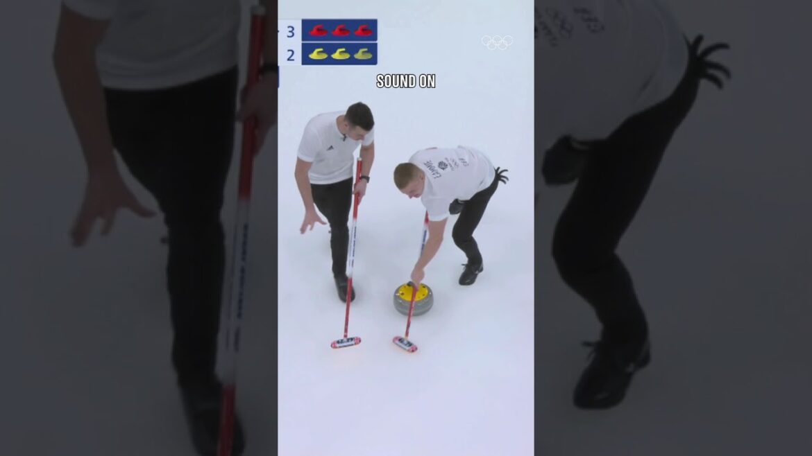 Curling precision from Team GB! 🥌 #Olympics #Curling