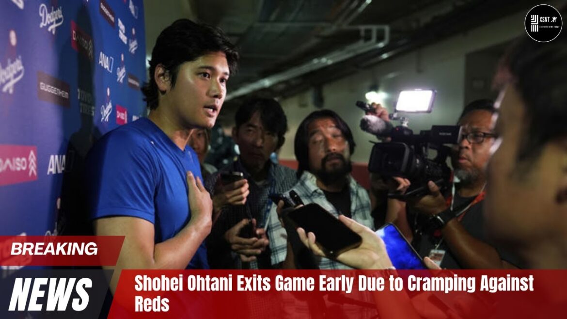 Shohei Ohtani Exits Game Early Due to Cramping Against Reds #angel #reese #wnba #chicagosky Shohei Ohtani Exits Game Early Due to Cramping Against Reds #angel #reese #wnba #chicagosky