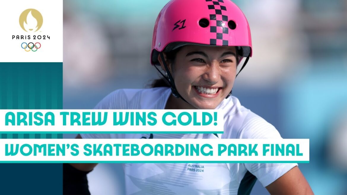 Arisa Trew becomes Australia’s youngest Olympic gold medallist 🛹🥇 | Paris 2024 Highlights
