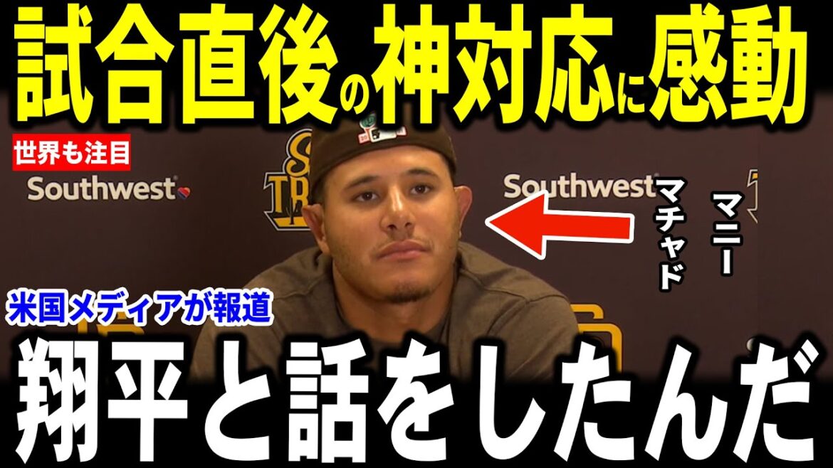[Otani Shohei]After winning the match against the Padres, Machado revealed to the US media about Otani's "divine response" and was moved...