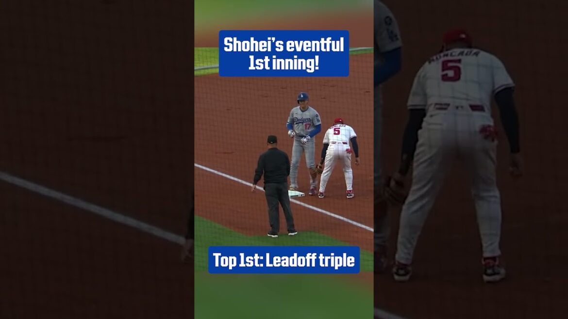 Shohei Ohtani triples AND strikes out two batteries in 1st inning! | Shohei Ohtani highlights