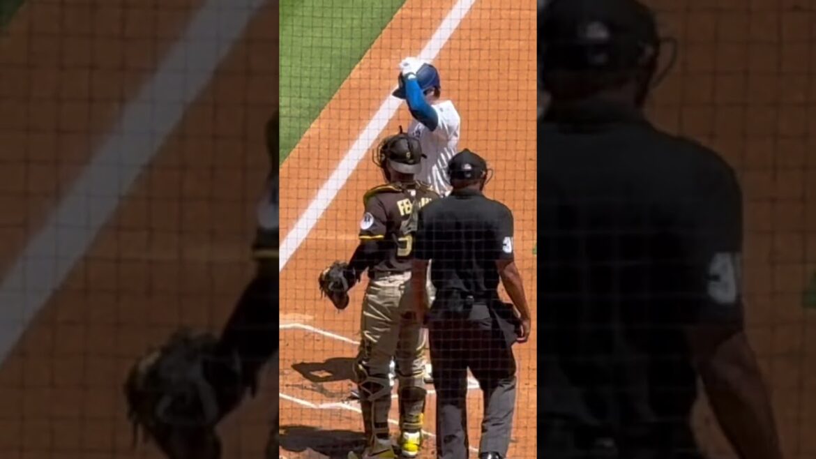 Shohei greets pitcher Darvish Yu in his first at-bat 💙[1st DH, Otani Shohei]vs Padres @ Dodger 8/17/2025 #Otani Shohei #ohtani #dodgers