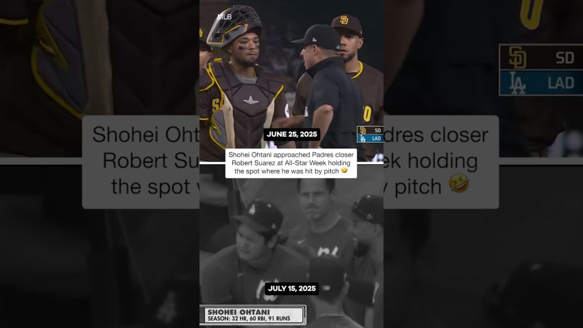 Shohei Ohtani and Robert Suarez bury the hatchet 🤣 (🎥: MLB/ESPN) #shorts Shohei Ohtani and Robert Suarez bury the hatchet 🤣 (🎥: MLB/ESPN) #shorts