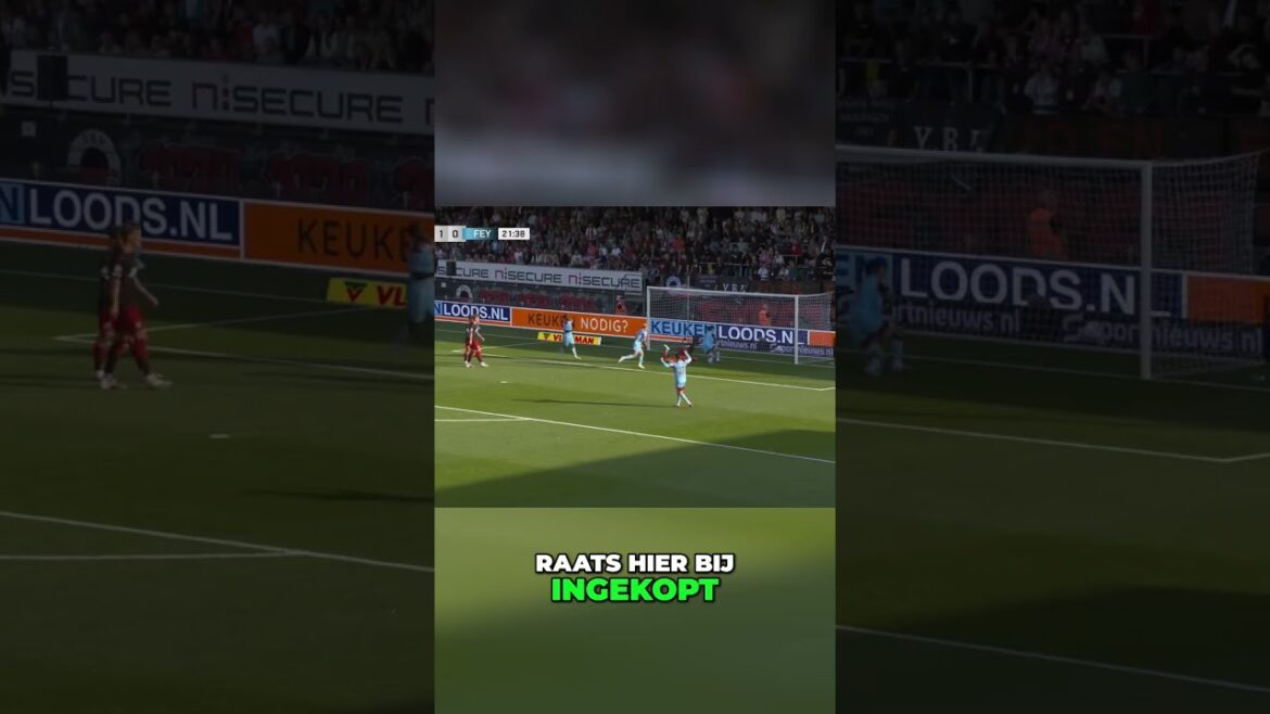 ➡️ Ueda scores the 1-1 in Excelsior-Feyenoord! ⚽🔥 #shorts #Ueda #feyenoord #exfey