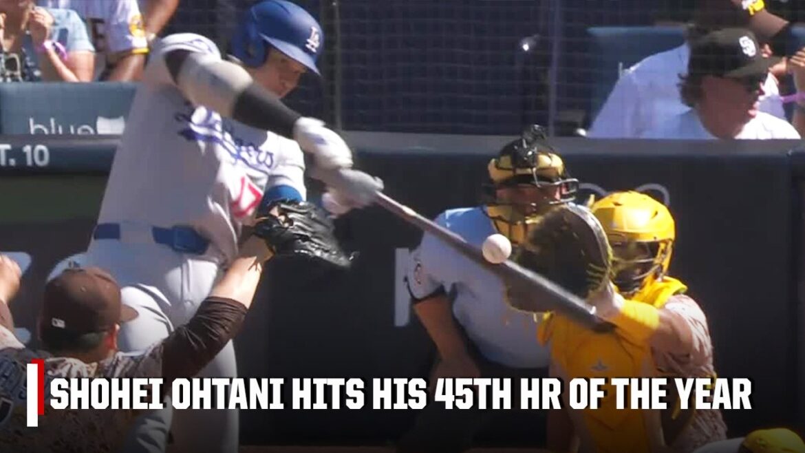 Shohei Ohtani crushes his 45th home run of the season in Dodgers' win vs. Padres 💪 | ESPN MLB