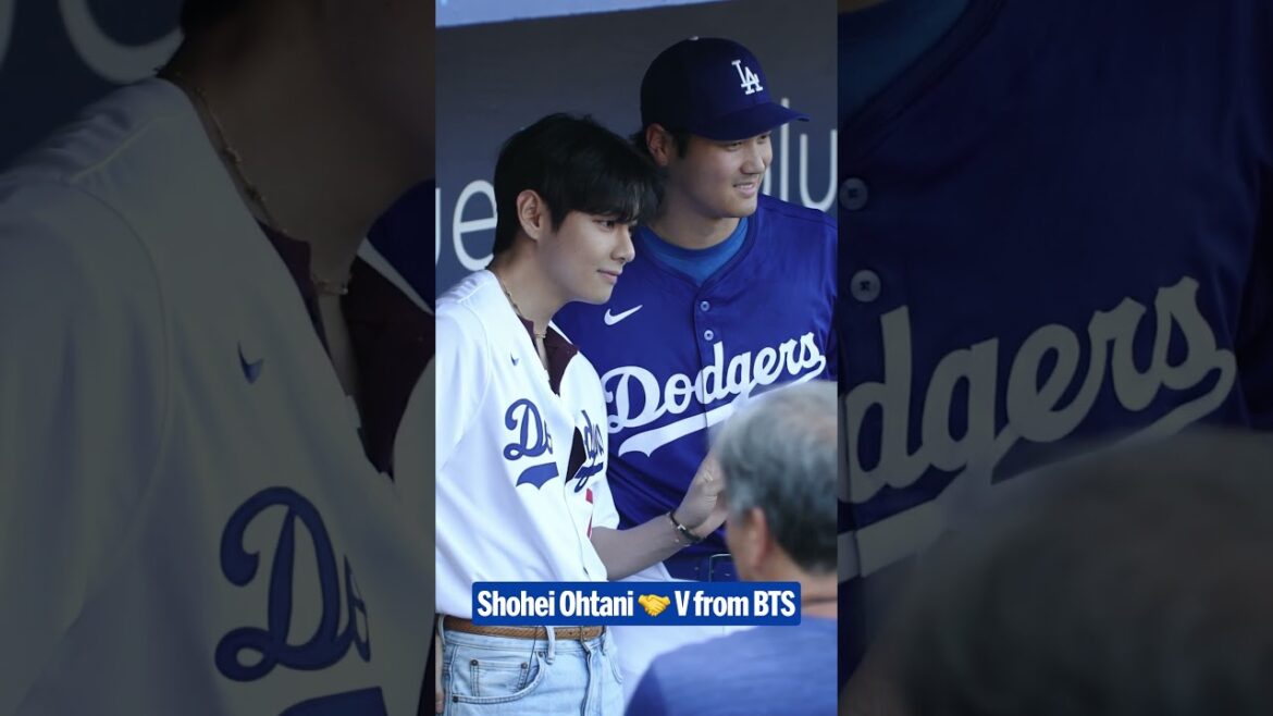V from BTS Meets Shohei Ohtani Ahead of His Dodgers First Pitch! ⚾️ #BTS #BTSARMY # 방탄소년단 #TaeHyung