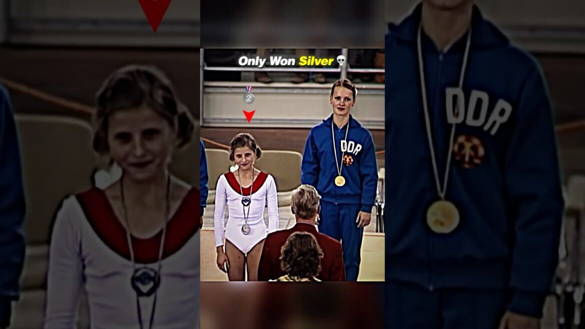 The opponents face on the podium😂 #gymnastics #judge #olympics #silver #sports