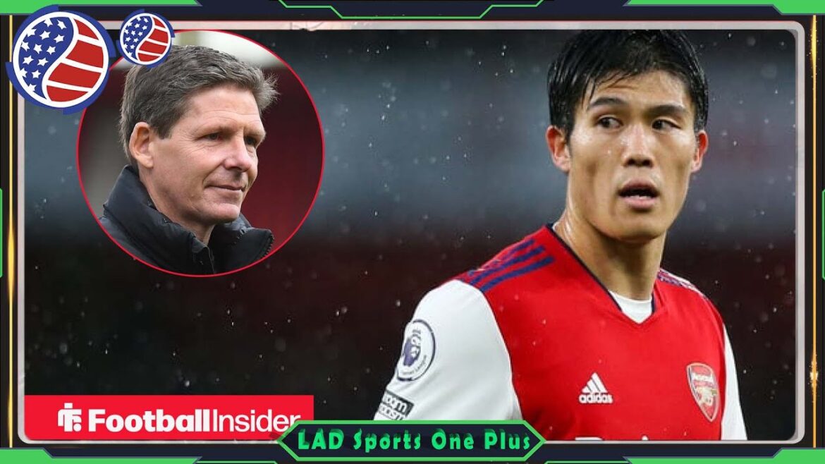 Takehiro Tomiyasu pictured with Crystal Palace ace after Arsenal contract cancelled