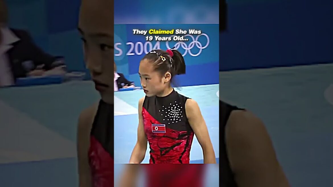 Should she have been banned for this?🤔 #gymnastics #northkorea #sports #olympics #banned