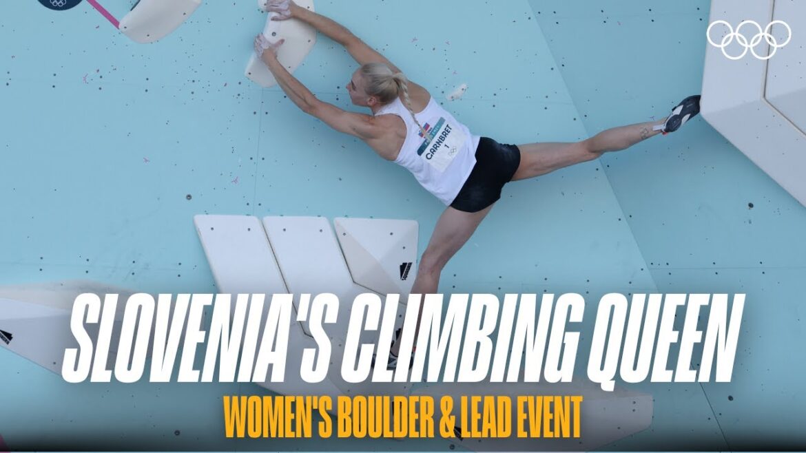 Janja Garnbret Goes Gold at Paris 2024 🥇 👑 | Full Replay all climbs