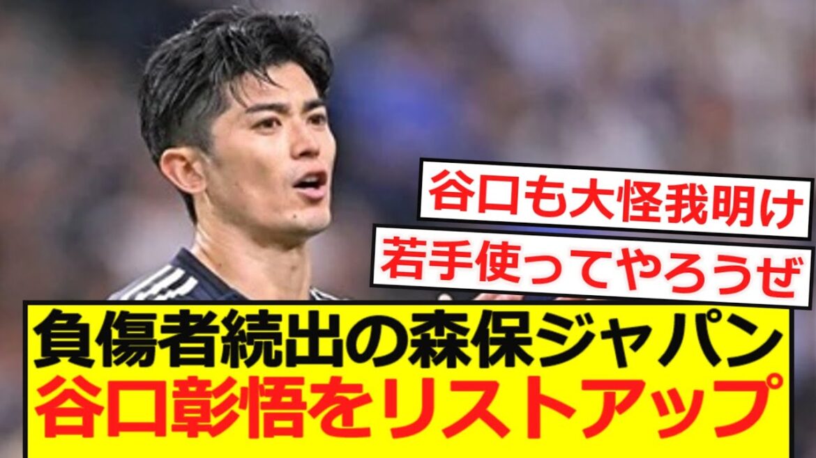 [Television]Moriyasu Japan, which has been injured, has listed Taniguchi Shogo!