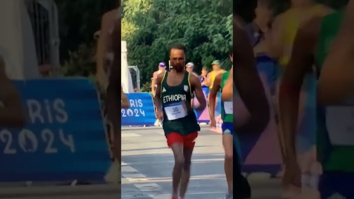 Kenyan (22) 🇰🇪 vs 🇪🇹 Ethiopian (6) athletes - Men‘s 20 km walk race #paris #olympic #2024