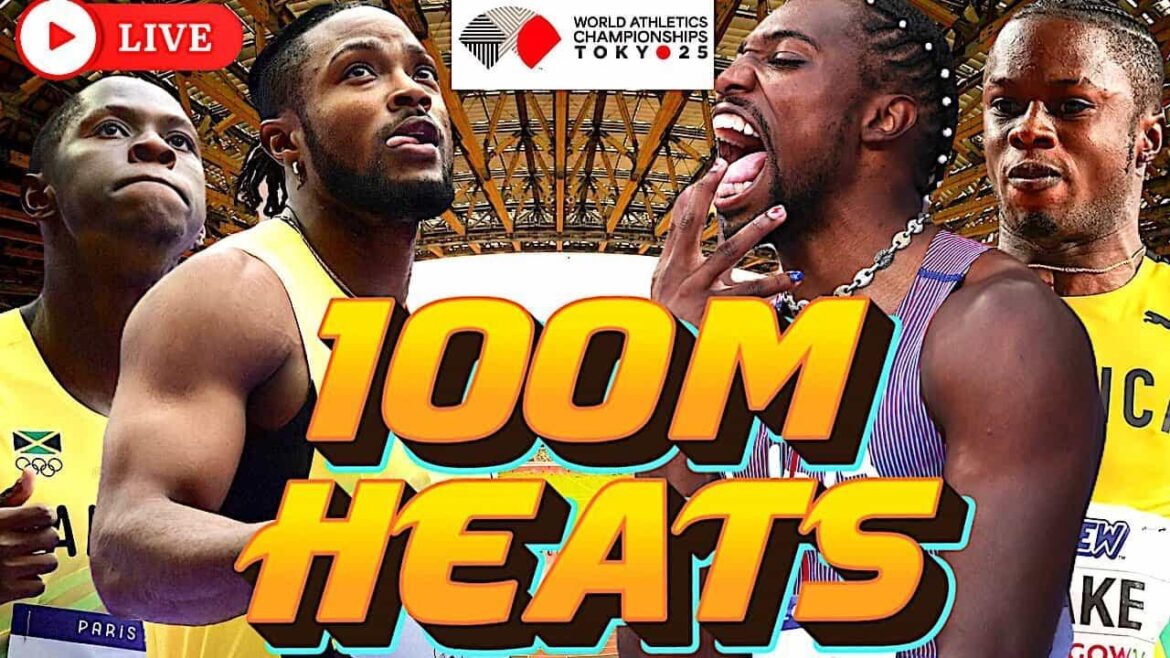Men's 100M Heats LIVE World Athletics Championships Tokyo 2025