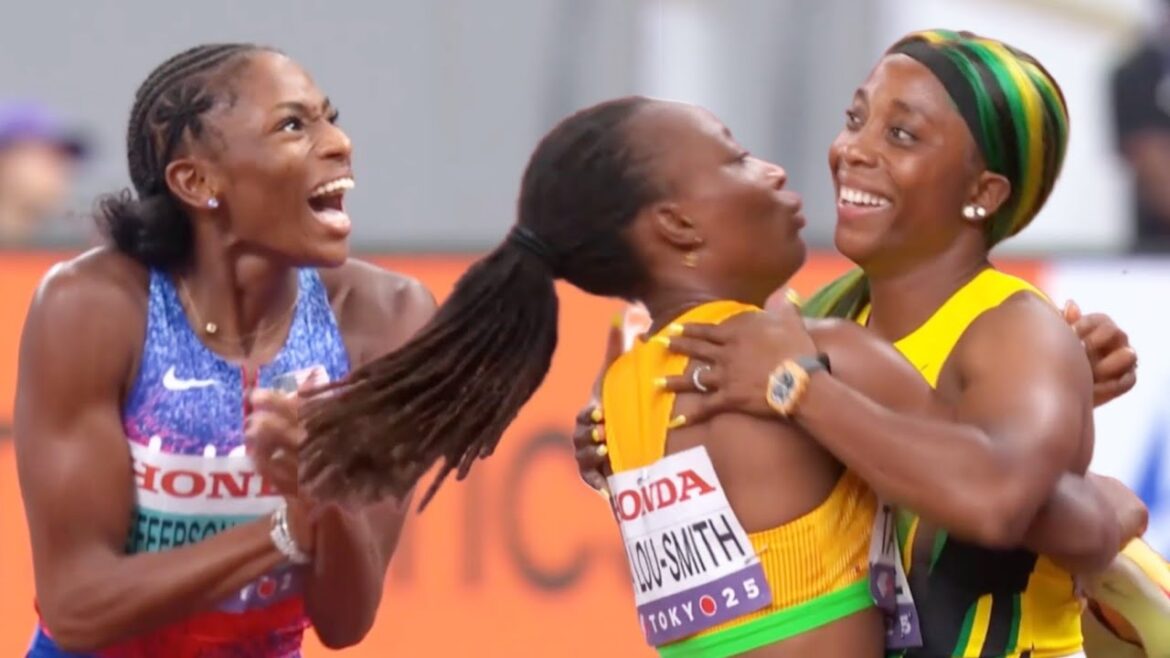 Melissa Jefferson-Wooden wins Gold Medal with 10.61s Women’s 100m Final At Tokyo World Championships Melissa Jefferson-Wooden wins Gold Medal with 10.61s Women's 100m Final At Tokyo World Championships